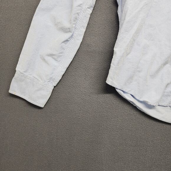 Abercrombie & Fitch Shirt Boys Medium Blue Oxford Button Down Muscle Fit Moose - Picture 11 of 14